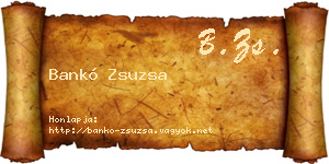 Bankó Zsuzsa névjegykártya