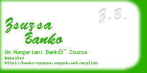 zsuzsa banko business card